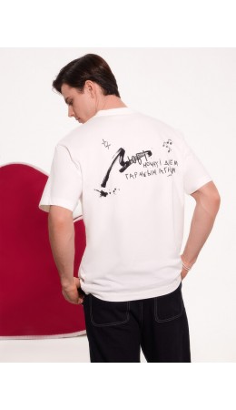 Футболка белый +печать