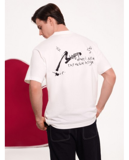 Футболка белый +печать