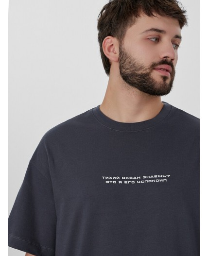 Футболка графит +печать4