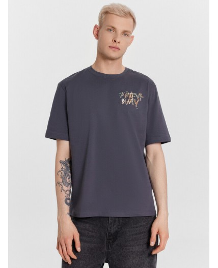 Футболка графит +печать