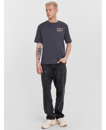 Футболка графит +печать