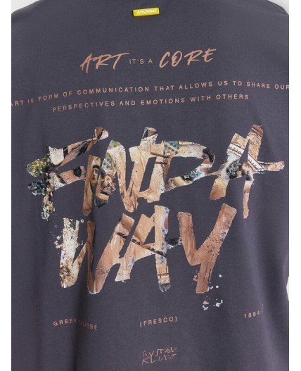 Футболка графит +печать