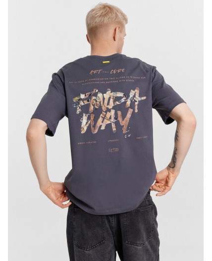 Футболка графит +печать