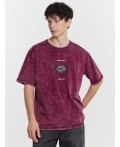 Футболка винный acid wash