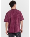 Футболка винный acid wash
