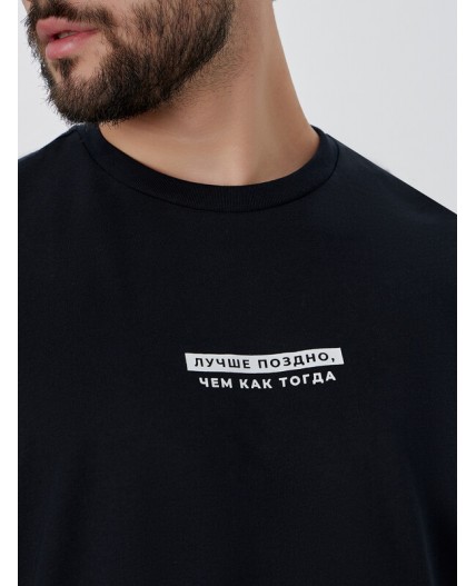 Футболка черный +печать4