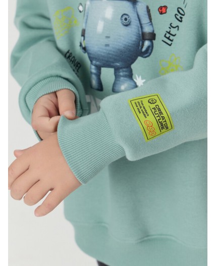 Анорак шалфей +печать