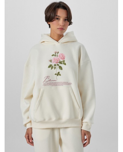 Худи молочный +печать1