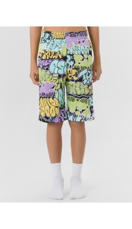 Шорты цветные граффити