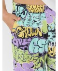 Шорты цветные граффити