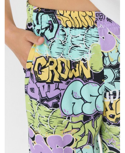 Шорты цветные граффити