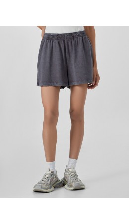 Шорты ACID WASH металлический