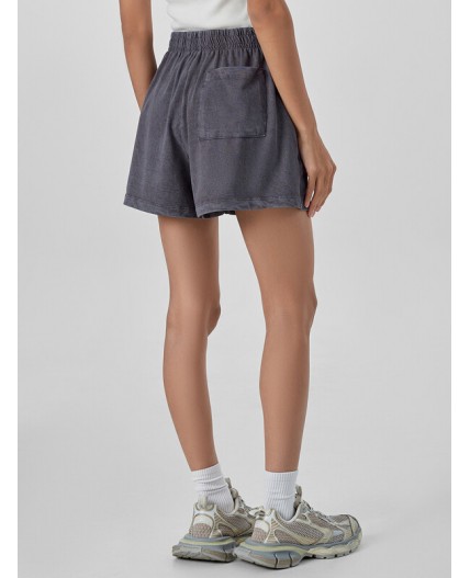 Шорты ACID WASH металлический