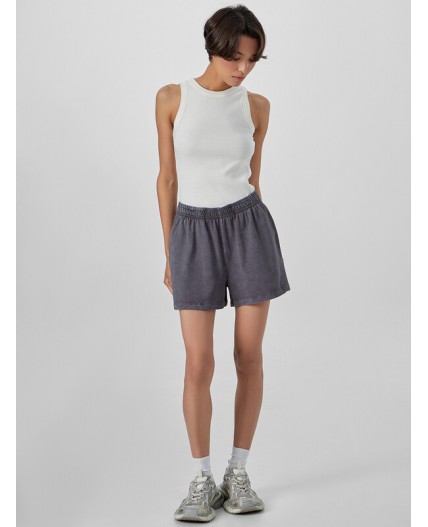 Шорты ACID WASH металлический