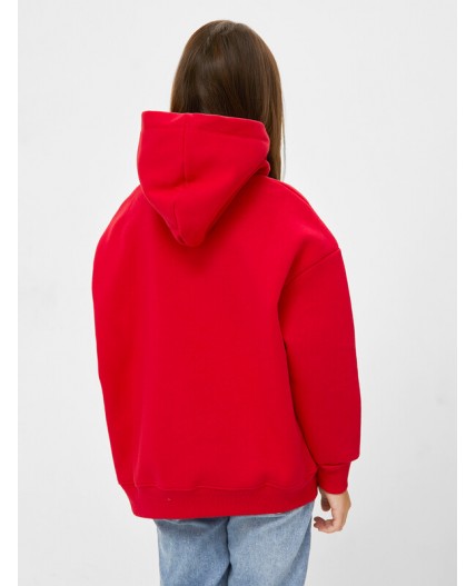 Худи красный +печать