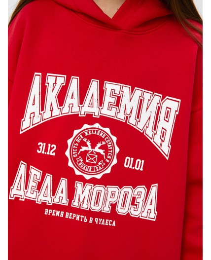 Худи красный +печать