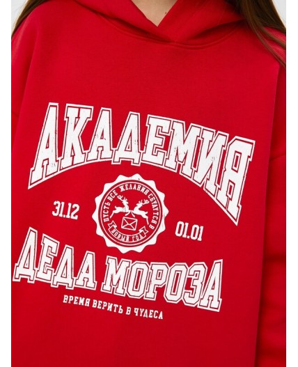 Худи красный +печать