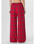 Брюки клетка на красном