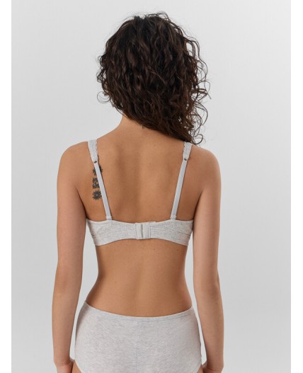 Бюстгальтер серый меланж 4306-А
