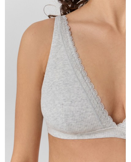 Бюстгальтер серый меланж 4306-А