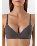 Бюстгальтер т.серый меланж