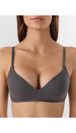 Бюстгальтер т.серый меланж