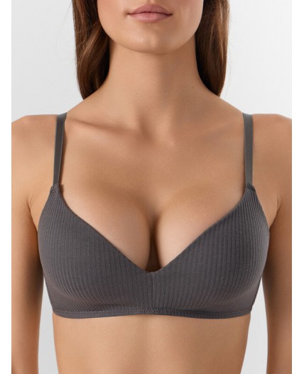 Бюстгальтер т.серый меланж