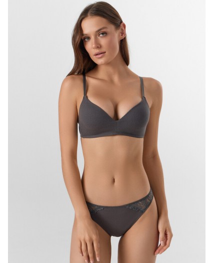 Бюстгальтер т.серый меланж