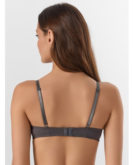 Бюстгальтер т.серый меланж