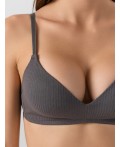 Бюстгальтер т.серый меланж