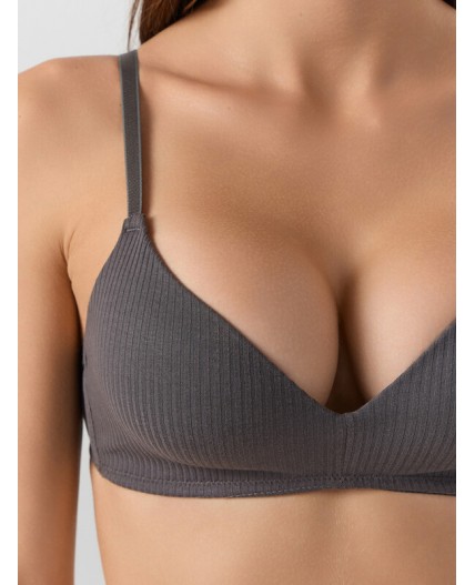 Бюстгальтер т.серый меланж