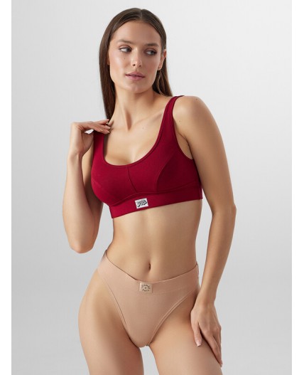 Бюстье бордовый