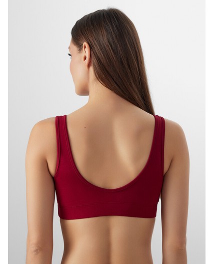 Бюстье бордовый