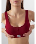 Бюстье бордовый