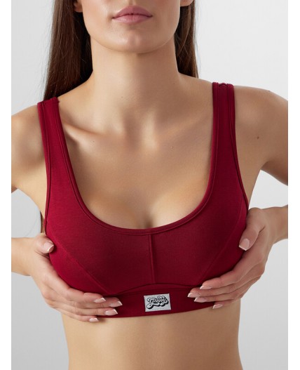 Бюстье бордовый