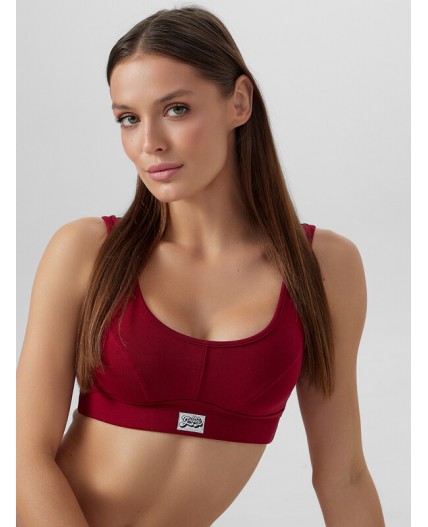Бюстье бордовый