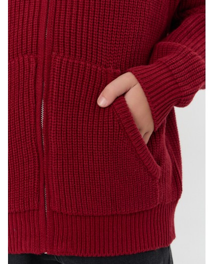 Джемпер гранатовый красный