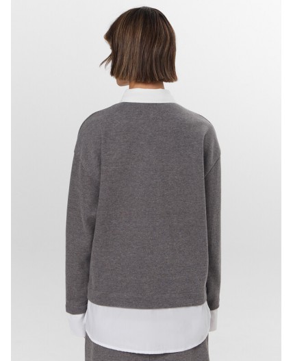 Джемпер серый меланж Gulle 4654-D