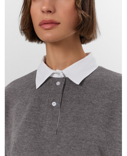 Джемпер серый меланж Gulle 4654-D