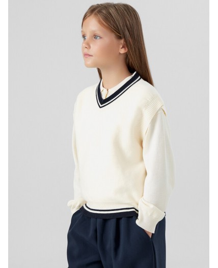 Жилет молочный