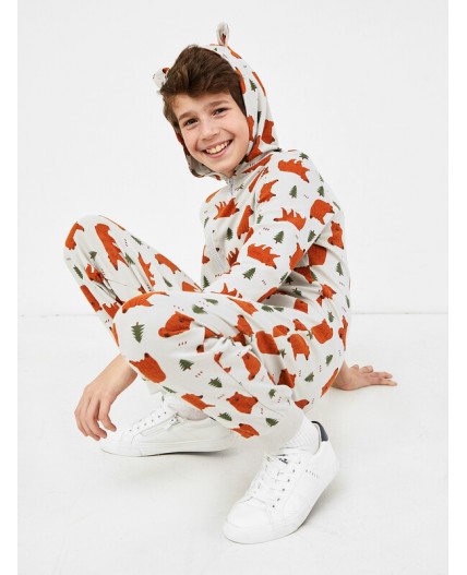 Комбинезон медведи на сером