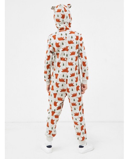 Комбинезон медведи на сером