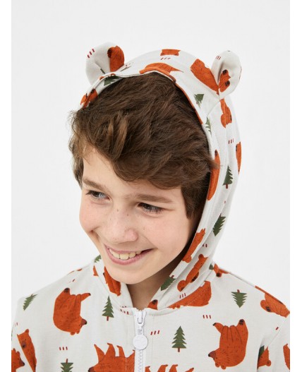 Комбинезон медведи на сером