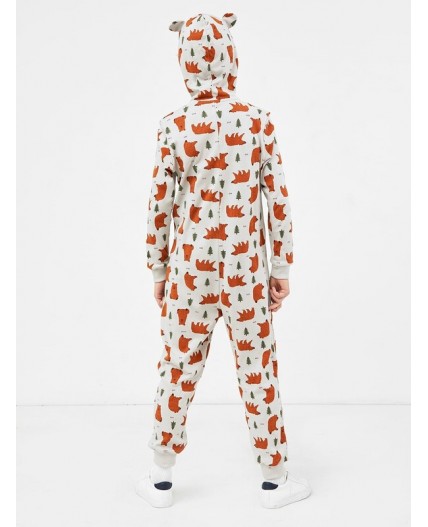 Комбинезон медведи на сером