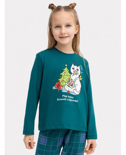 Комплект темно -зеленый +зеленая клетка