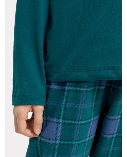 Комплект темно -зеленый +зеленая клетка