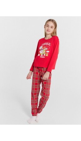 Комплект красный +красная клетка