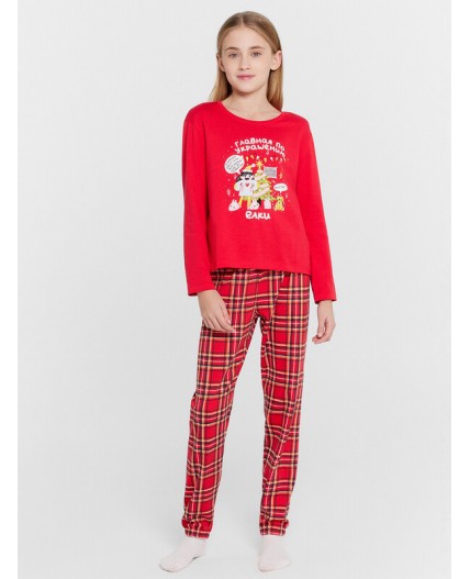 Комплект красный +красная клетка