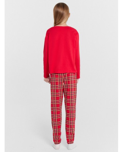 Комплект красный +красная клетка