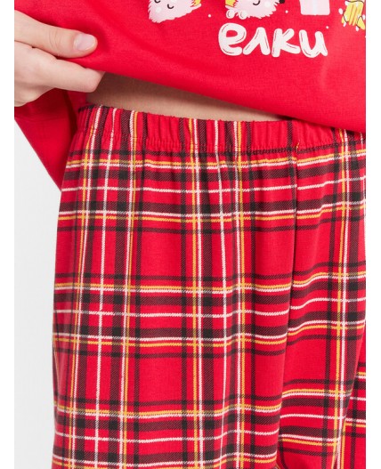 Комплект красный +красная клетка